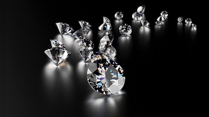 scattered loose diamonds
